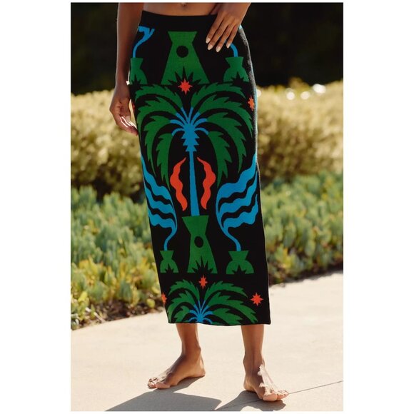 Tigre Indigo x Celandine | Crop Square-Neck Top & Midi Skirt Set | NWT - Picture 4 of 6